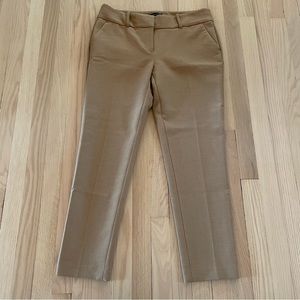 Ann Taylor Camel Double Cloth Ankle Pants 8